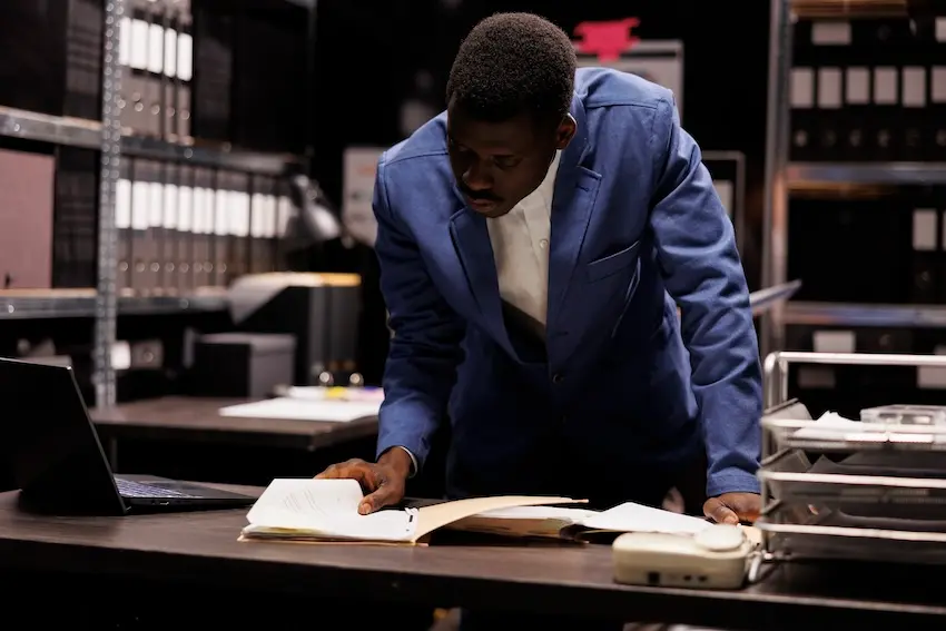 Nashville criminal defense lawyer reviewing theft case evidence and legal defense options for a Tennessee client